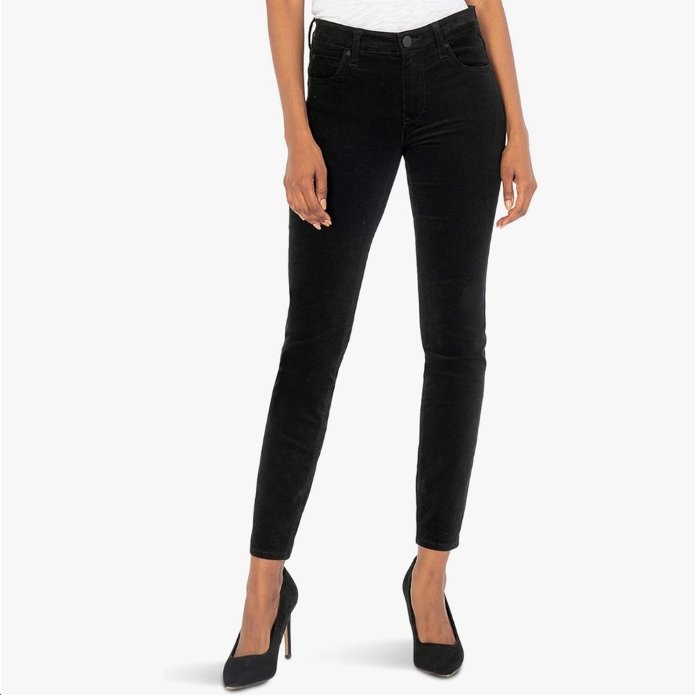EUC - Kut from the Kloth - Diana Fab-Ab Skinny Corduroy Pants - Black - 12